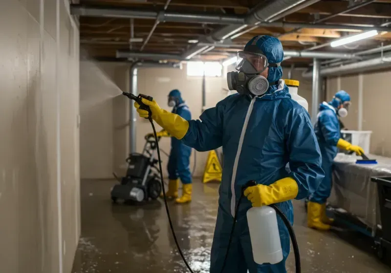 Basement Sanitization and Antimicrobial Treatment process in North Rock Springs, WY