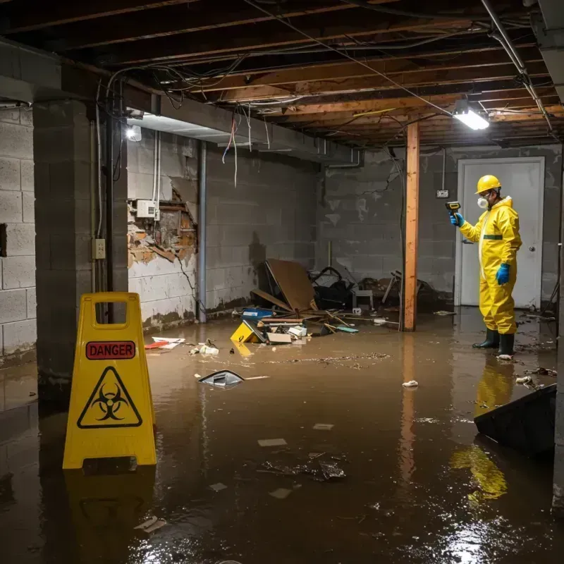 Flooded Basement Electrical Hazard in North Rock Springs, WY Property